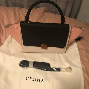 Celine Trapeze Tricolor Small Handbag